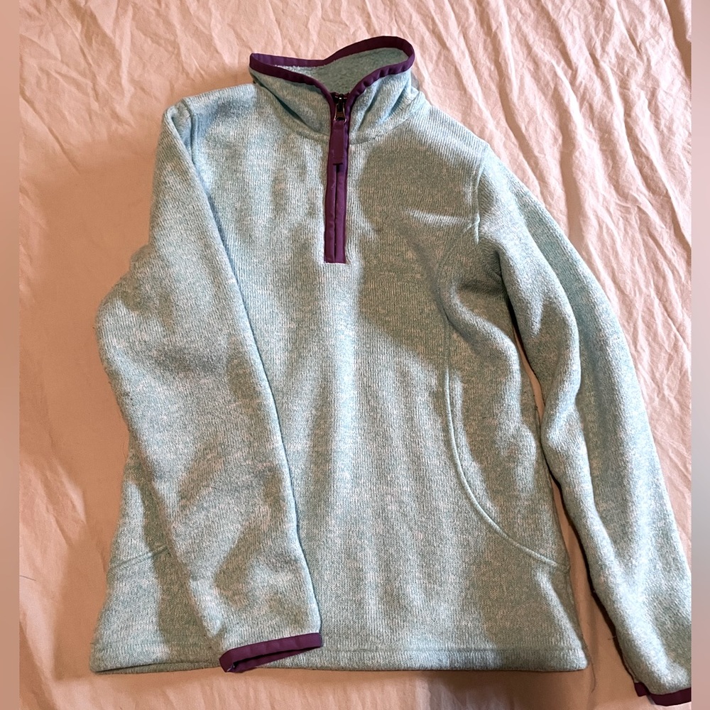 Kids Lands End fleece sweater